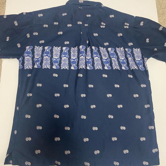 Colo Wear Hawaiian Tiki Button Up Shirt Large - Picture 5 of 8